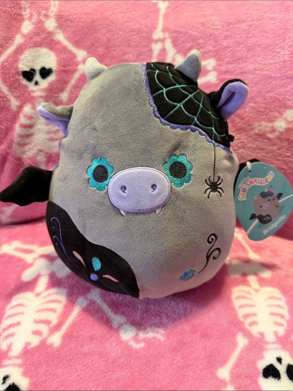 Squishmallow cow Day of the Dead squad